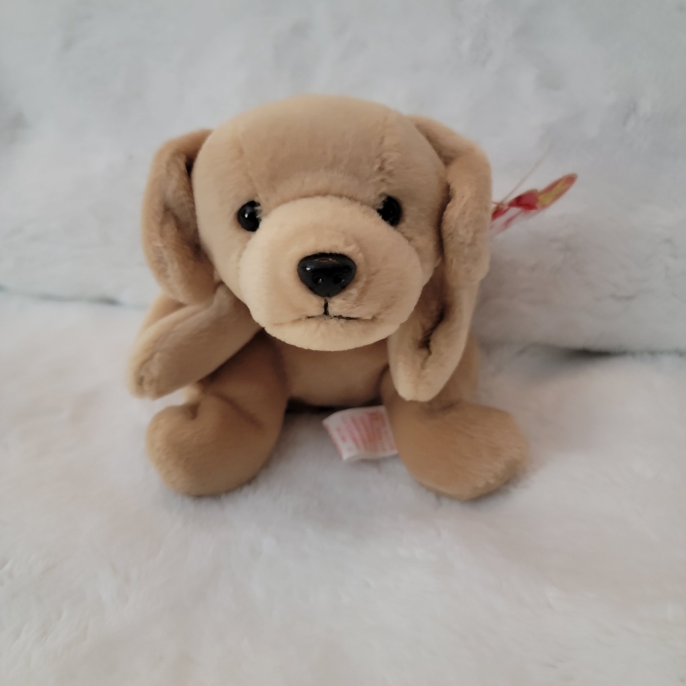 Adorable Tan Plush Dog Toy
